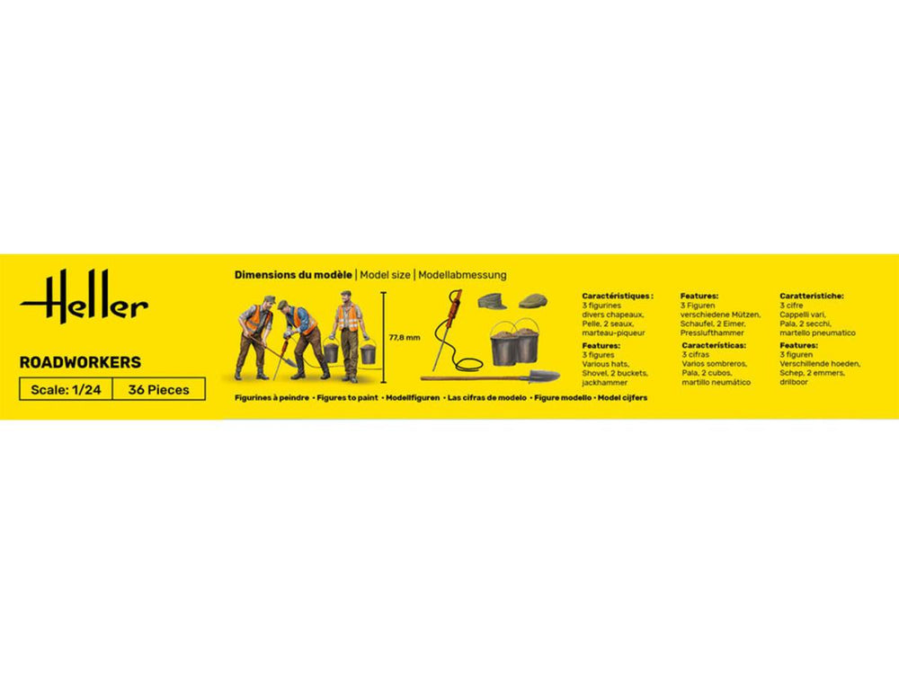 Heller 58754 Road Workers Starter Kit 1:24 Model Kit