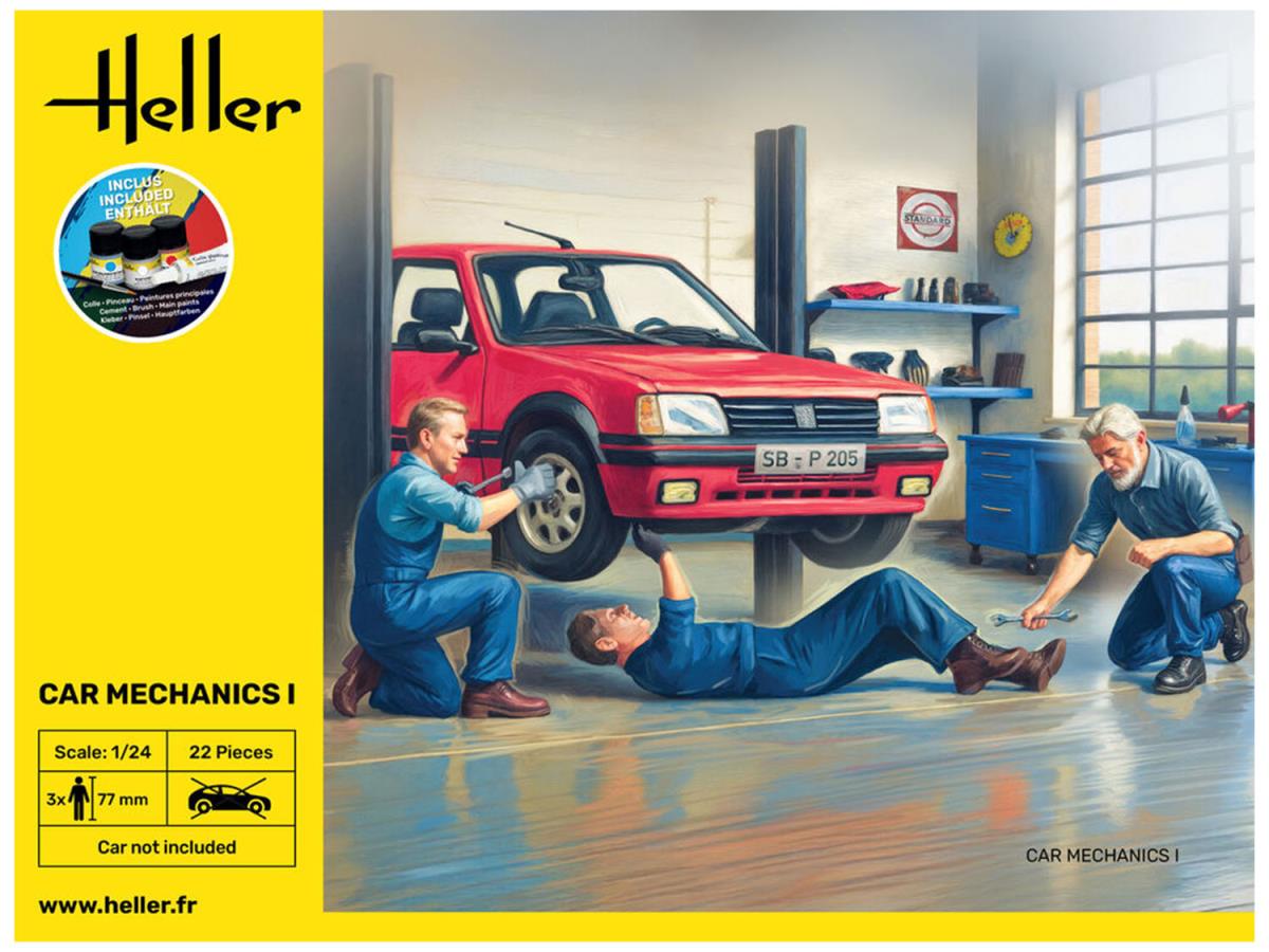 Heller 58755 Car Mechanics Set I Starter Kit 1:24 Model Kit