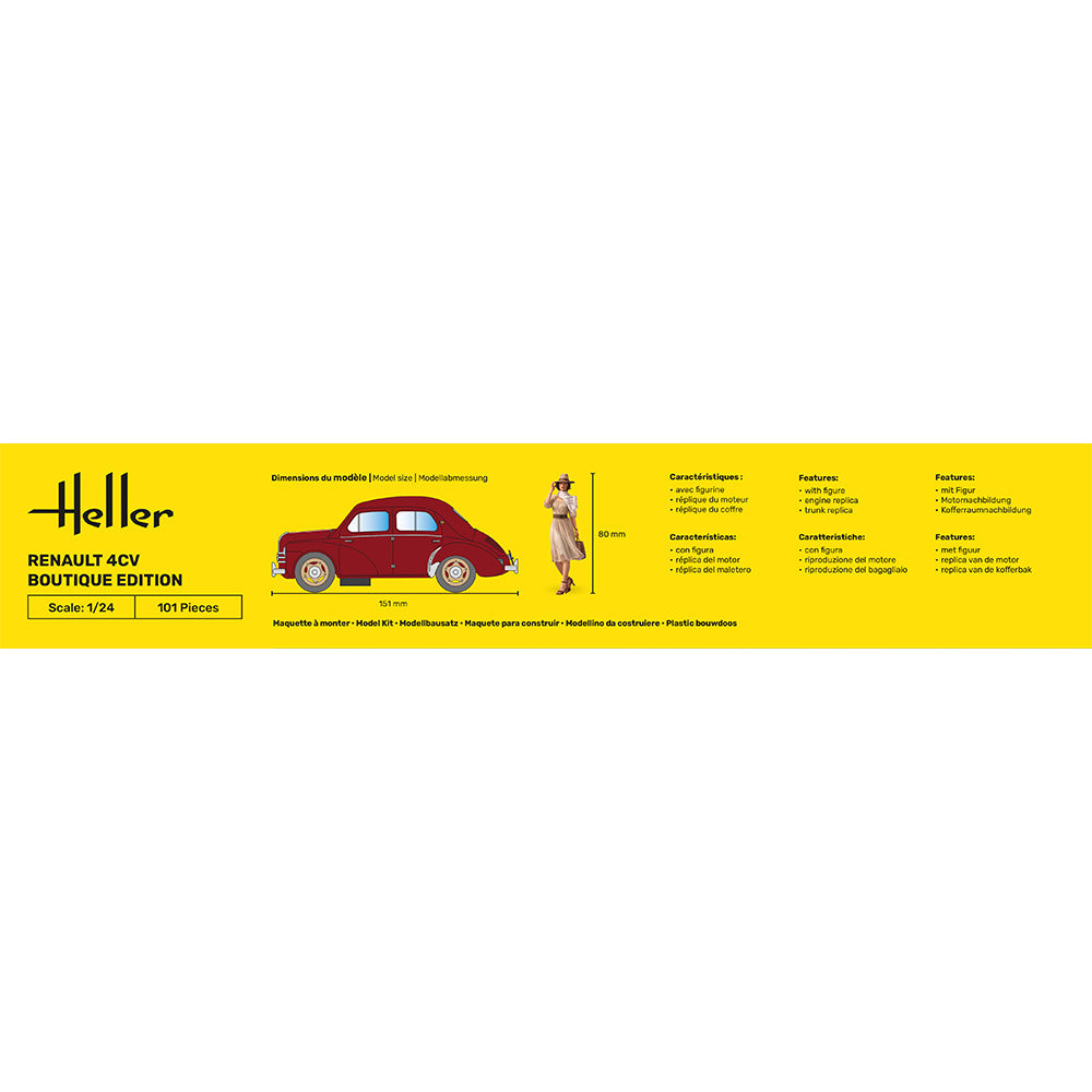 Heller 58762 Renault 4CV - Boutique Edition 1:24 Starter Model Kit