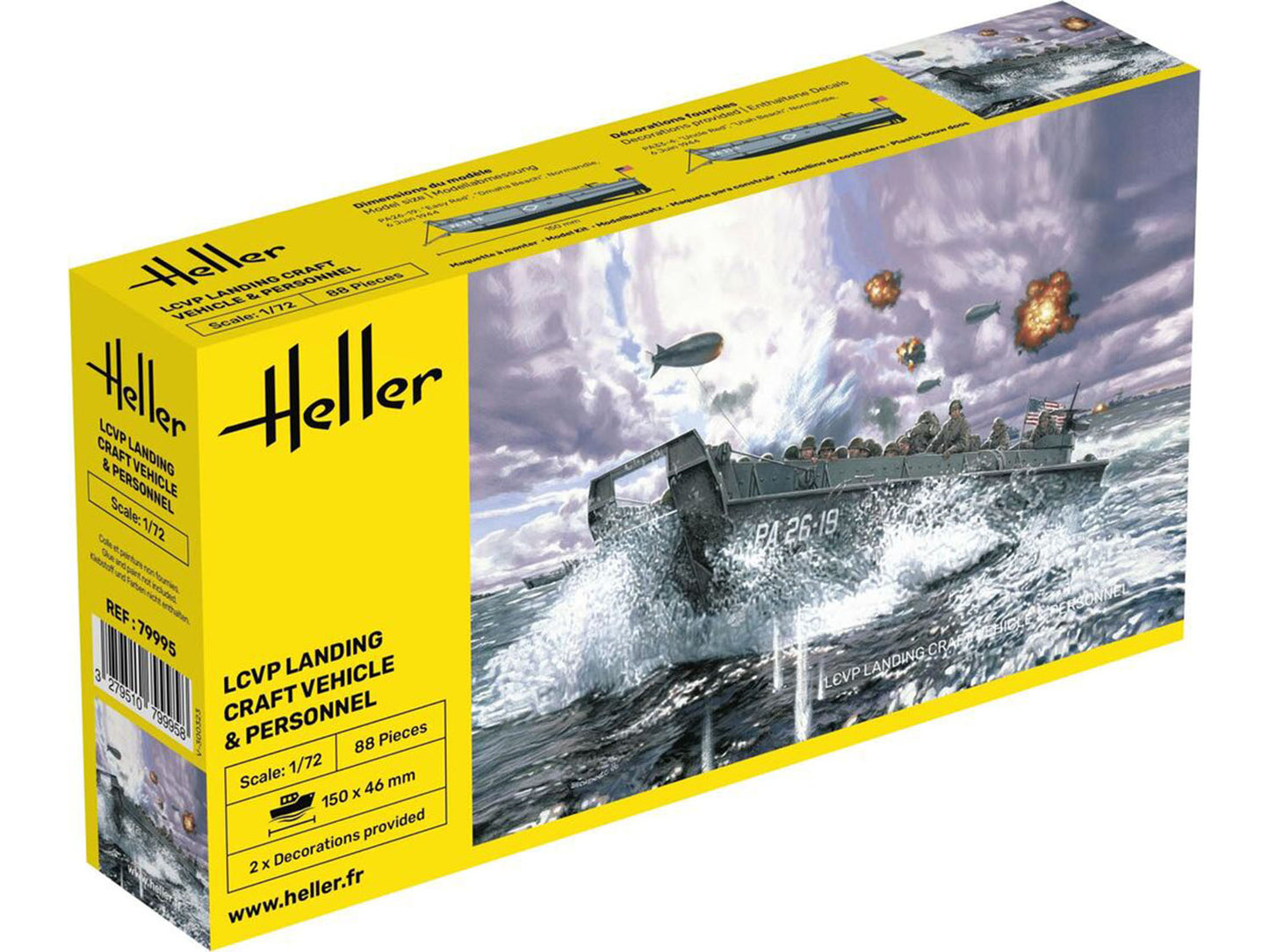 Heller 79995 US LCVP Landing Craft Vehicle & Personnel 1:72 Model Kit