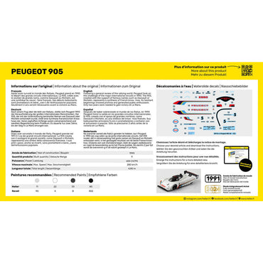 Heller 80110 Peugeot 905 1:43 Model Kit