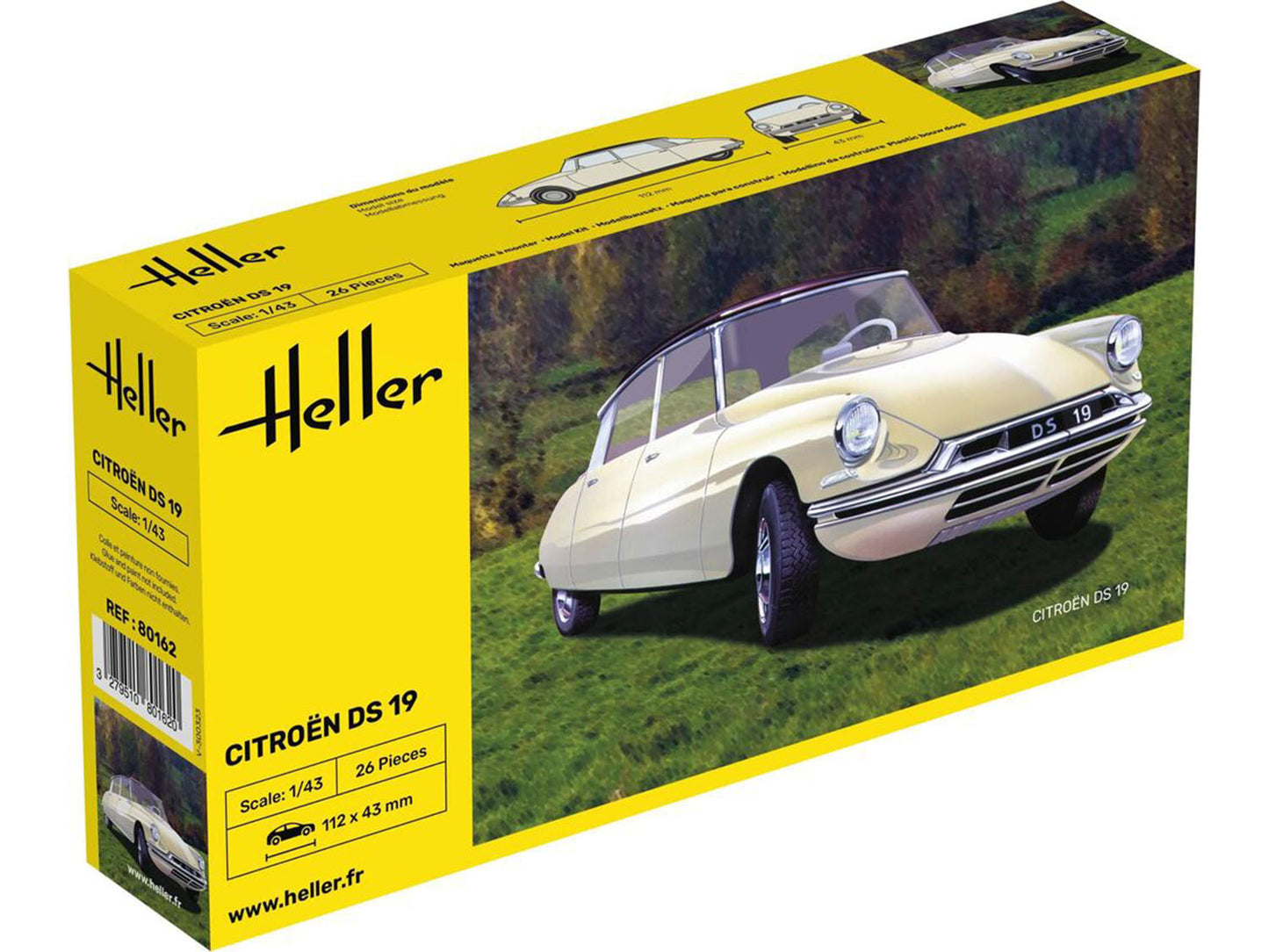 Heller 80162 Citroen DS 19 1:43 Model Kit