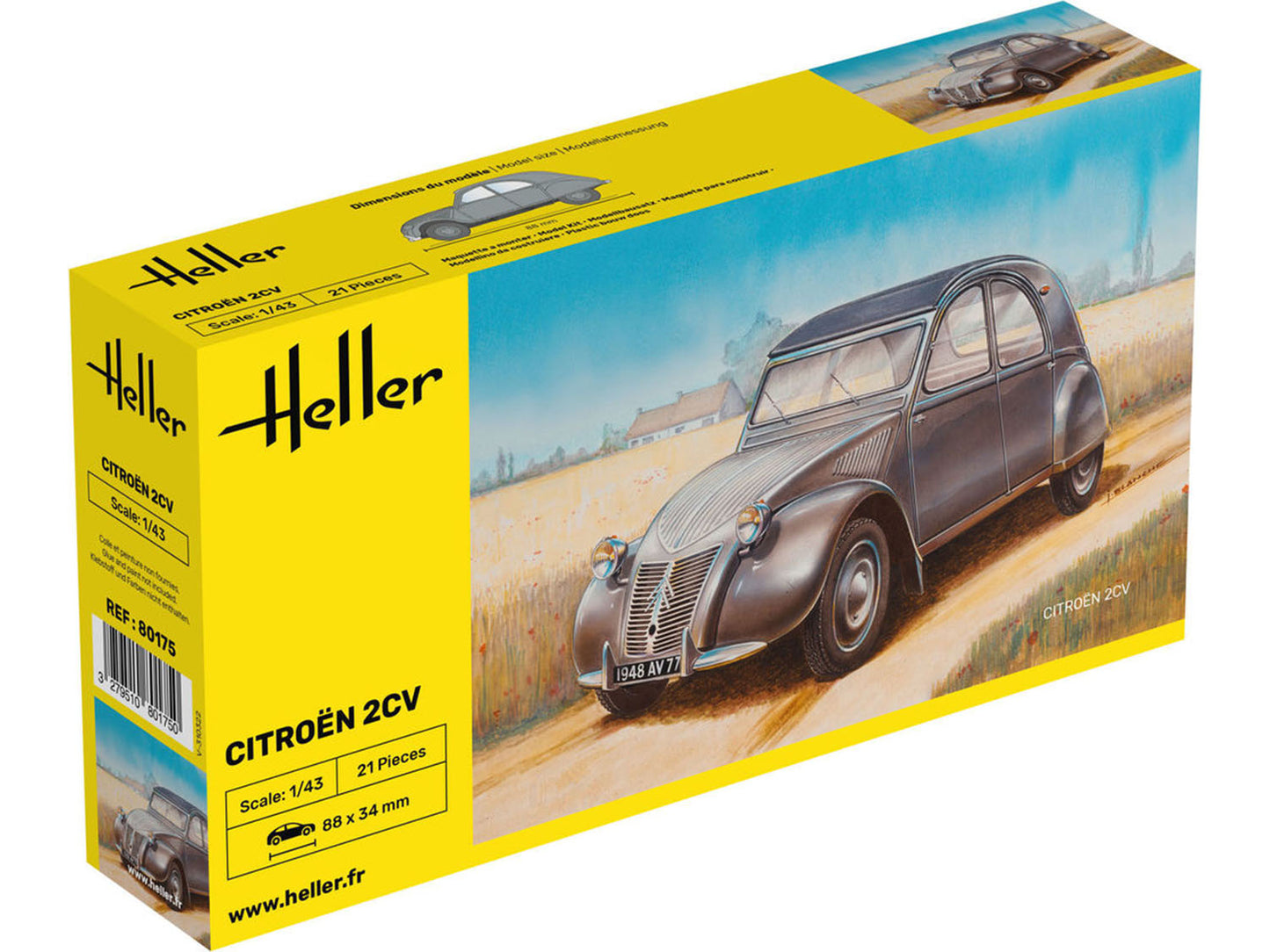 Heller 80175 Citroen 2CV 1:43 Model Kit