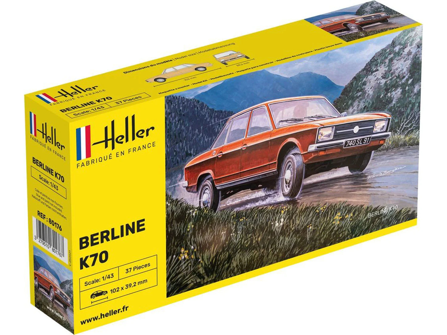 Heller 80176 Berline K70 1:43 Model Kit