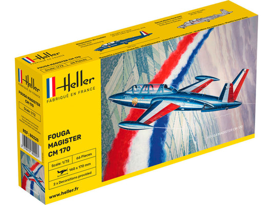 Heller 80220 French Fouga Magister CM 170 1:72 Model Kit