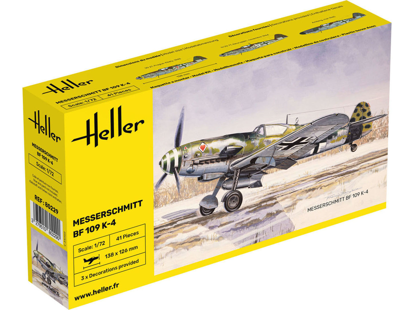Heller 80229 German Messerschmitt Bf 109 K-4 1:72 Model Kit