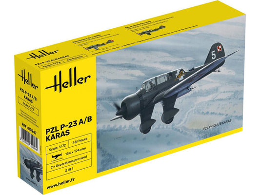 Heller 80247 Polish PZL P-23 A/B Karas 1:72 Model Kit
