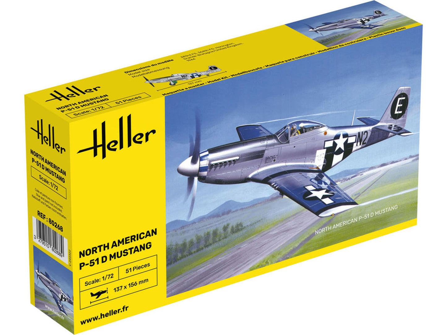Heller 80268 US North American P-51 D Mustang 1:72 Model Kit