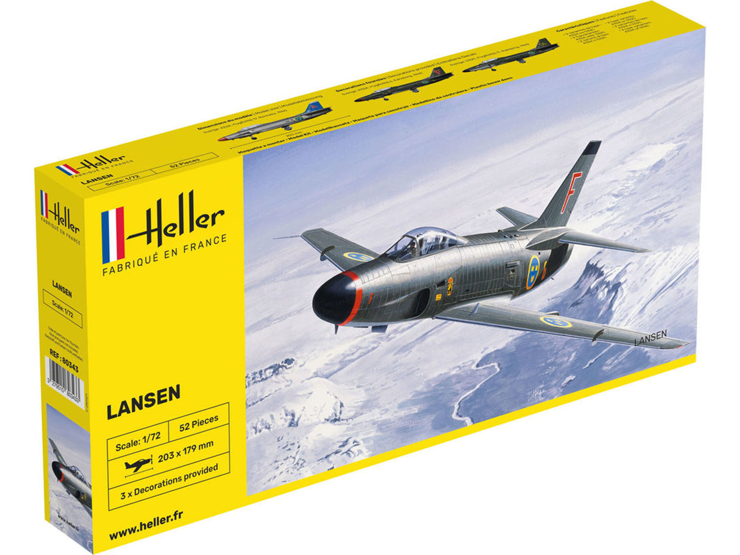 Heller 80343 Swedish Saab 32 Lansen 1:72 Model Kit