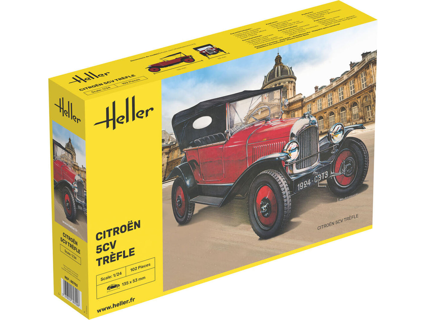 Heller 80702 Citroen 5CV Trefle 1:24 Model Kit