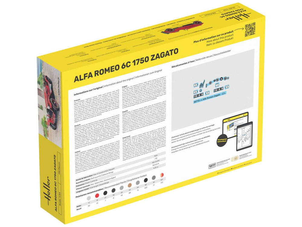 Heller 80715 Alfa Romeo 6C 1750 Zagato 1:24 Model Kit