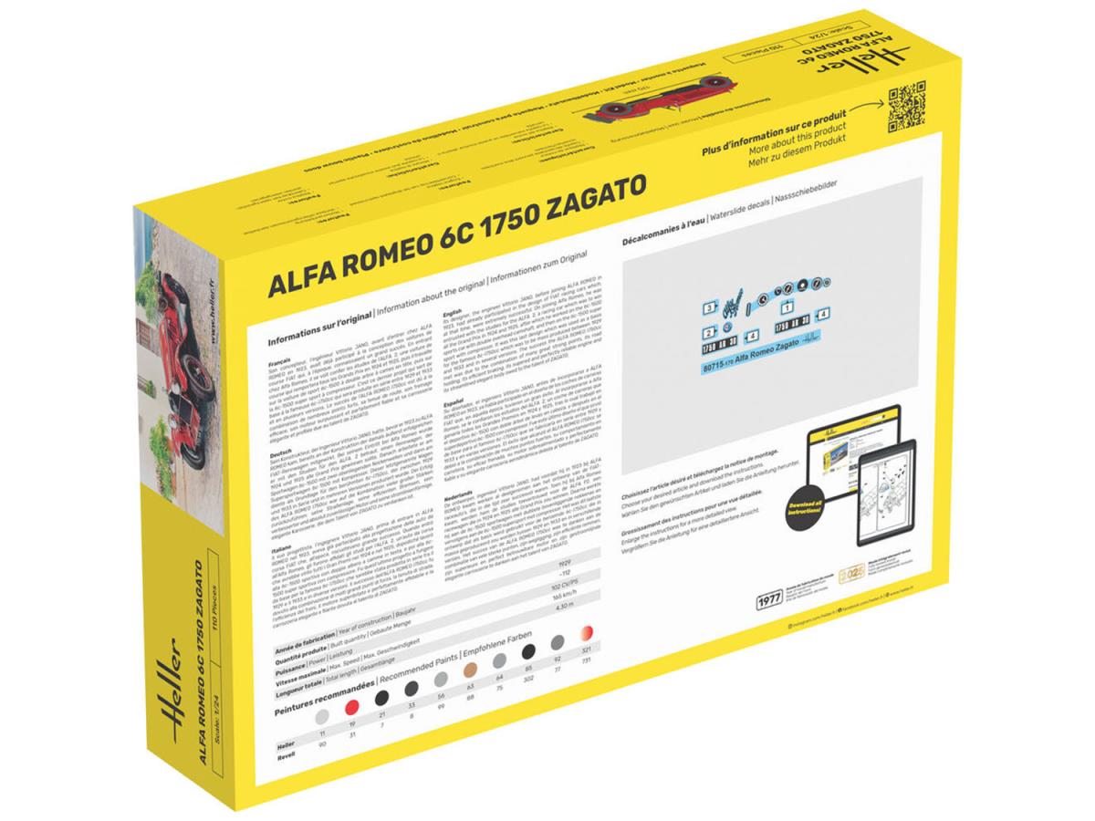 Heller 80715 Alfa Romeo 6C 1750 Zagato 1:24 Model Kit