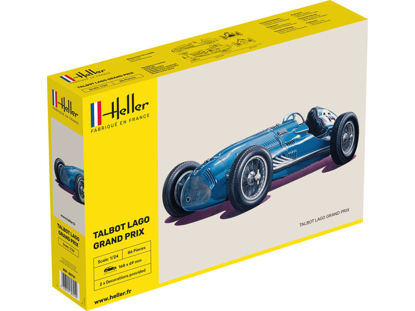 Heller 80721 Talbot Lago Grand Prix 1:24 Model Kit