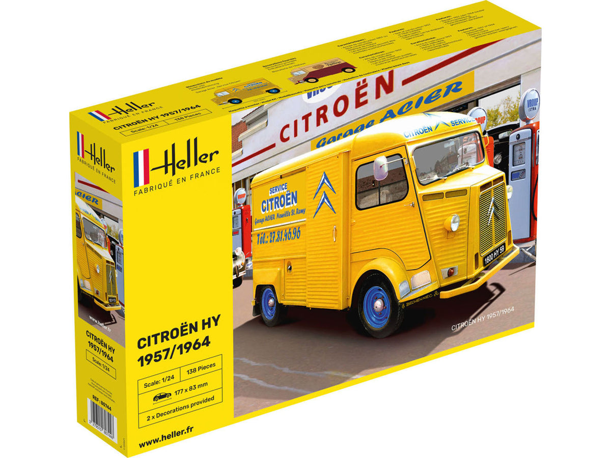 Heller Citroën HY Van 1957/1964 w/Goods Trailer 1:24 Combo Bundle