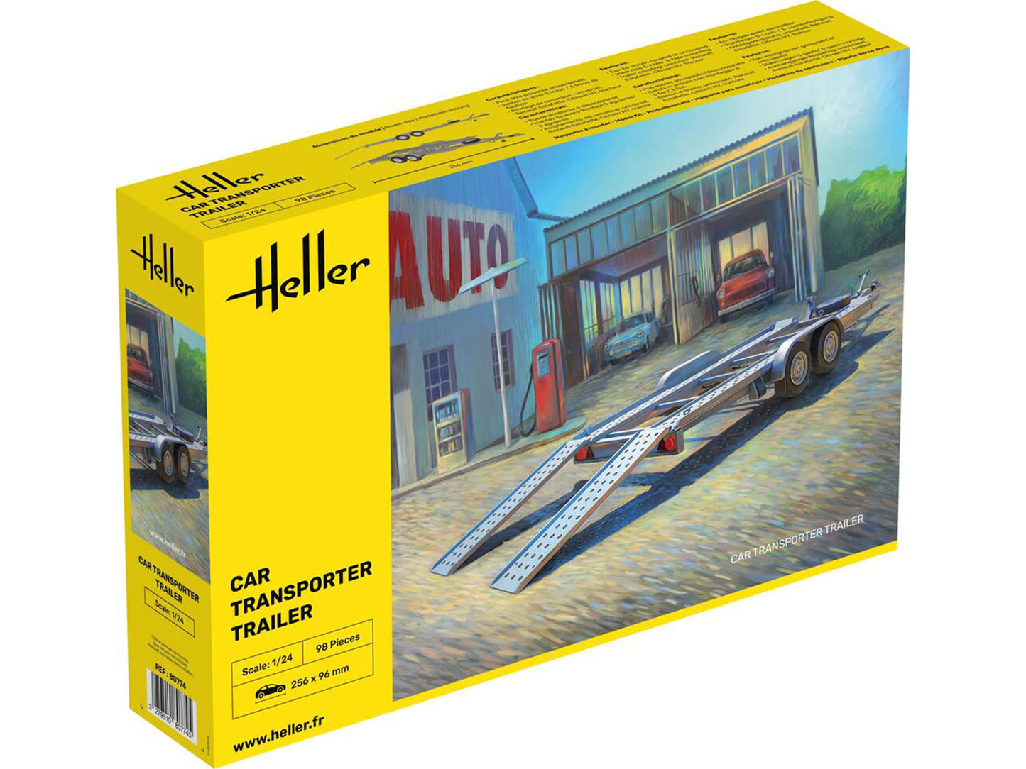 Heller 80774 Car Transporter Trailer 1:24 Model Kit