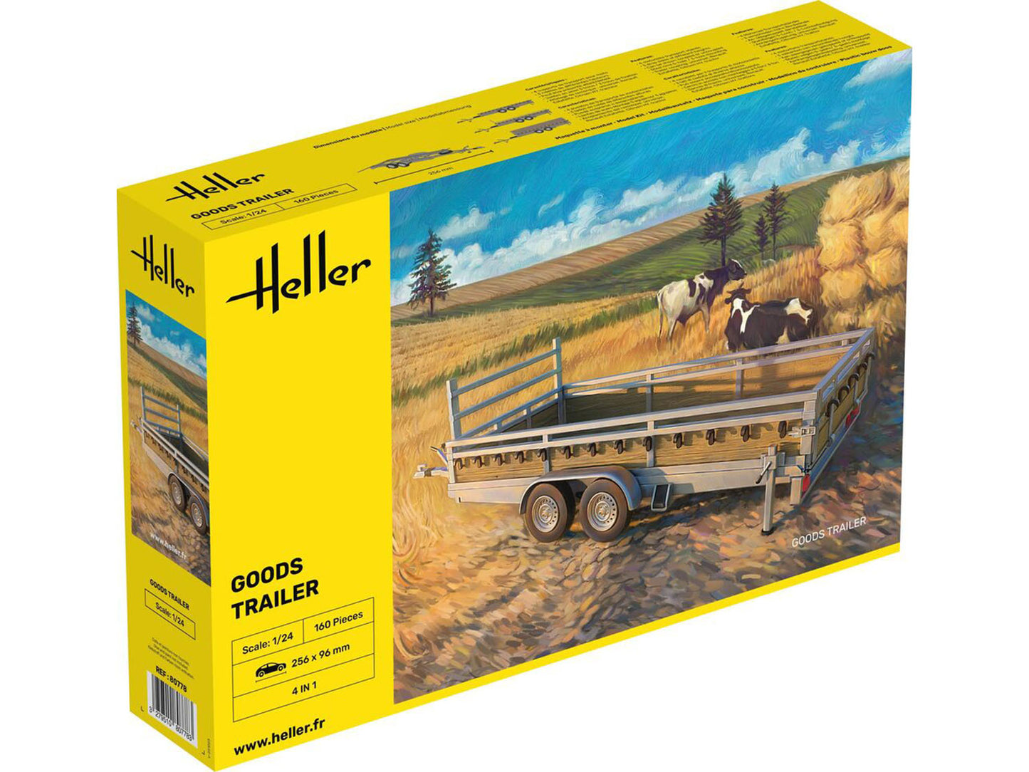 Heller 80778 Goods Trailer 1:24 Model Kit