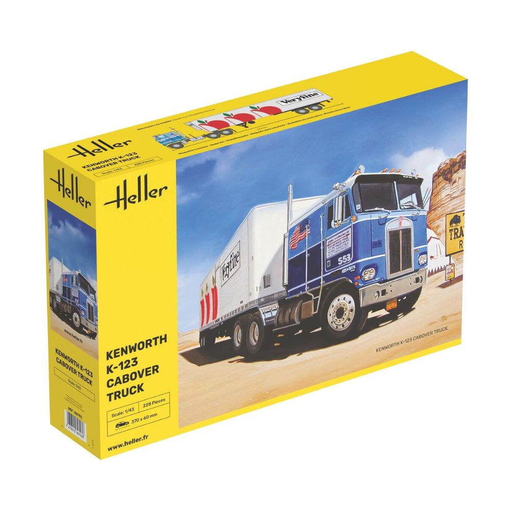 Heller 80793 Kenworth K-123 Cabover Truck 1:43 Model Kit