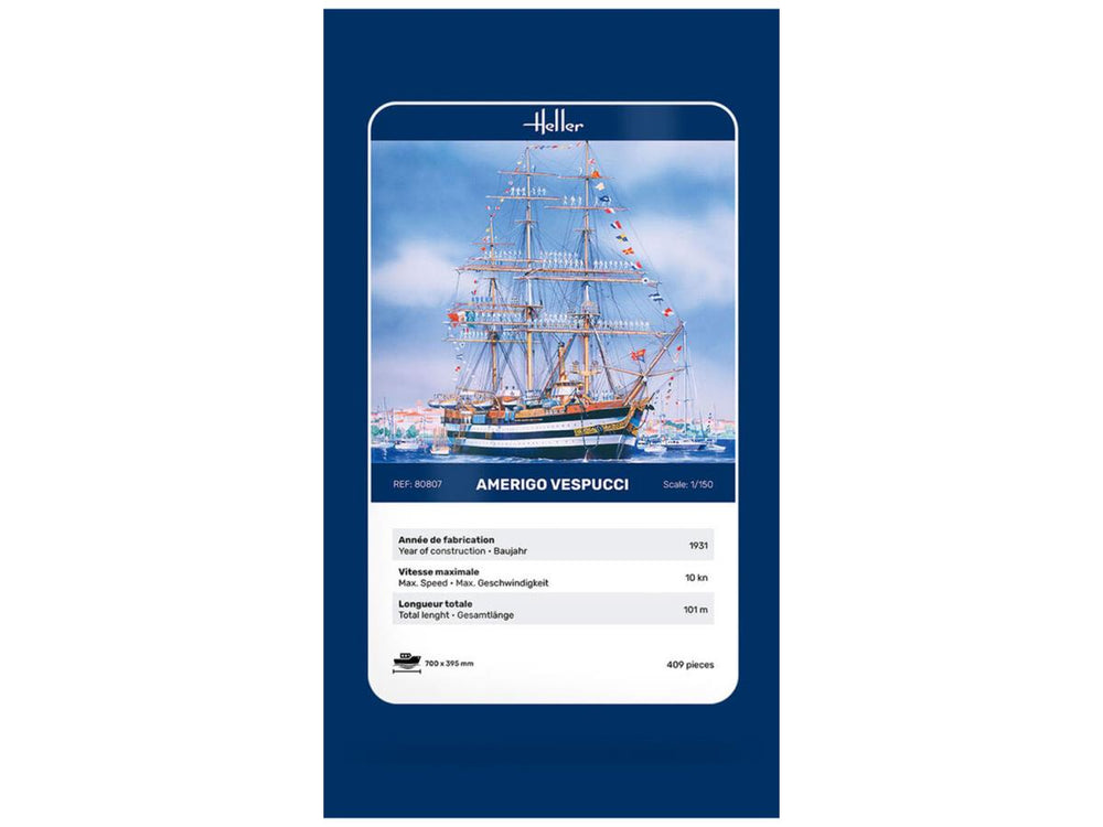 Heller 80807 Amerigo Vespucci 1:150 Model Kit