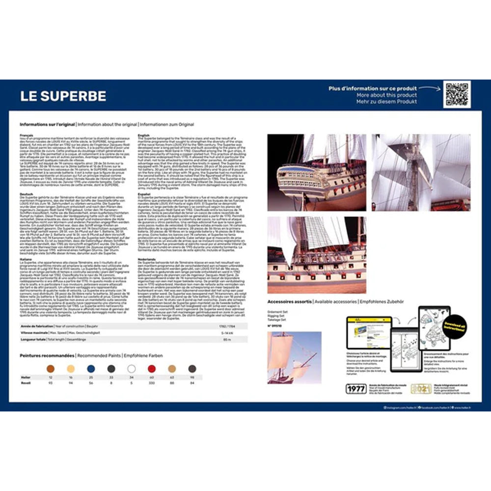 Heller 80895 Le Superbe Ship 1:150 Model Kit