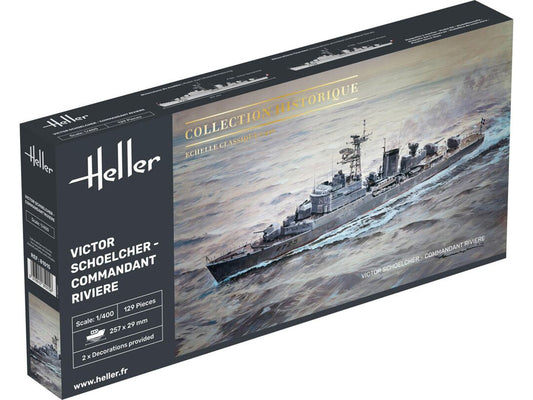 Heller 81015 French Warship Victor Schoelcher Commandant Riviere 1:400)