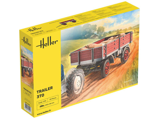 Heller 81410 3 ton Tractor Trailer Farm 1:24 Model Kit