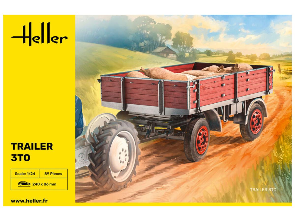 Heller 81410 3 ton Tractor Trailer Farm 1:24 Model Kit