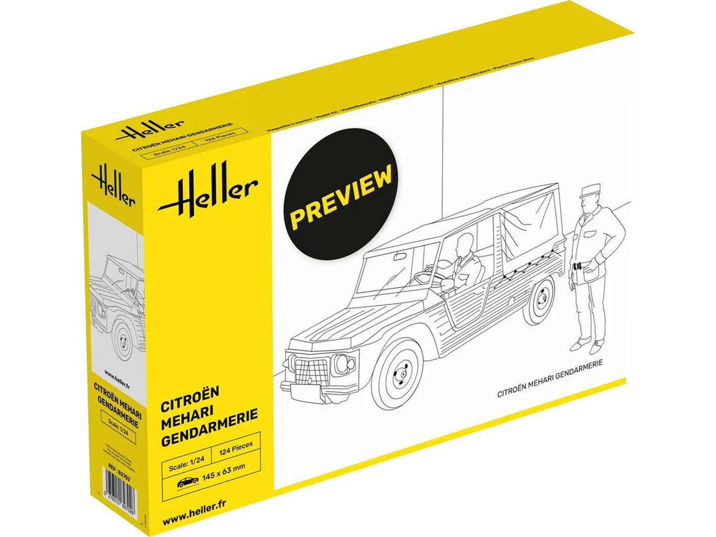 Heller 82702 Citroen Mehari Gendarmerie 1:24 Model Kit