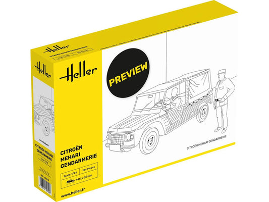 Heller 82702 Citroen Mehari Gendarmerie 1:24 Model Kit