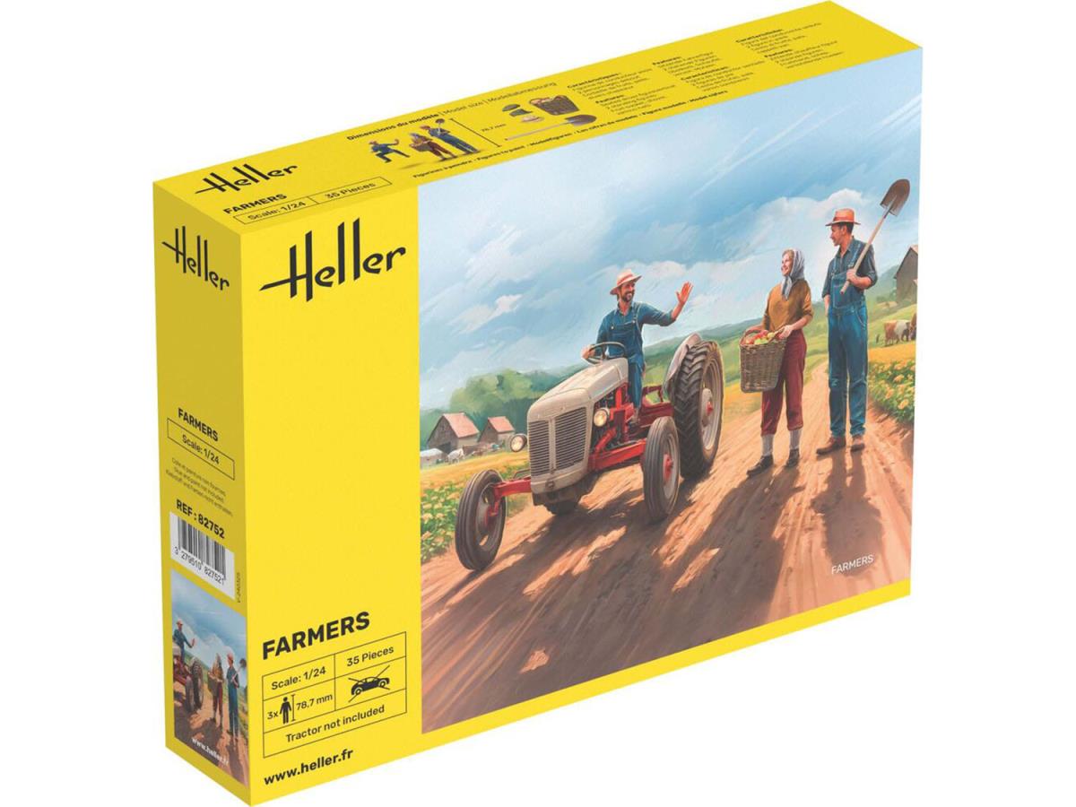 Heller 82752 Farmers Figures 1:24 Model Kit