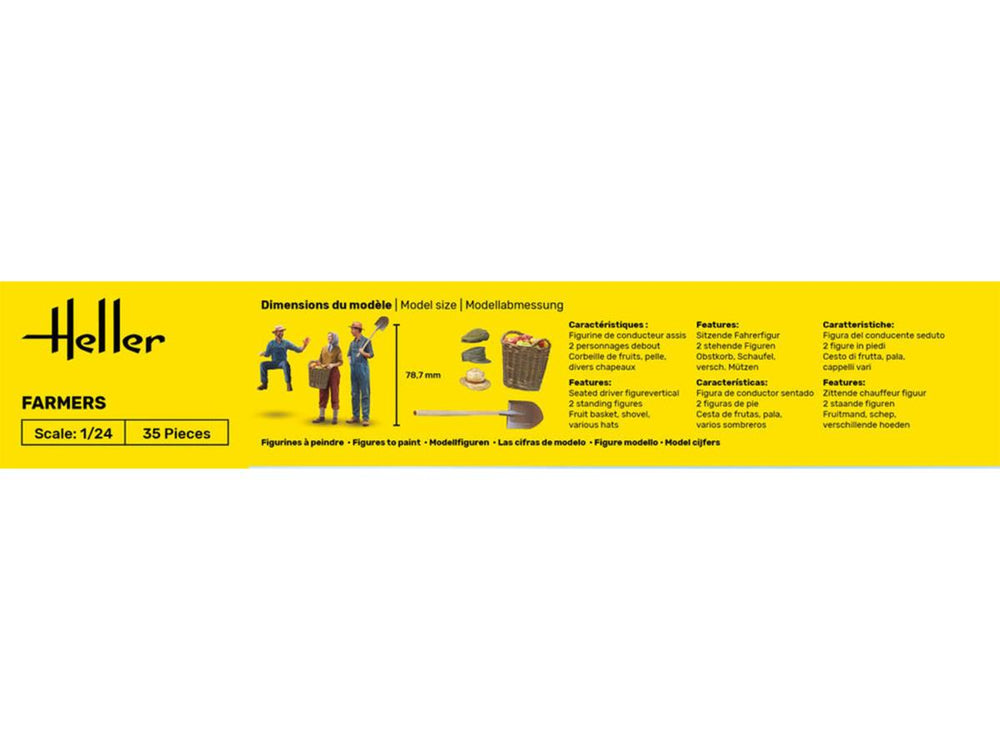 Heller 82752 Farmers Figures 1:24 Model Kit
