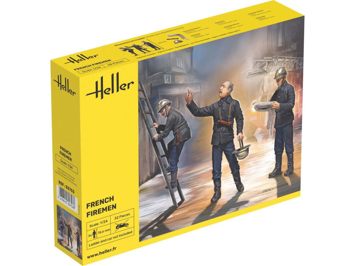 Heller 82753 French Fireman Figures 1:24 Model Kit