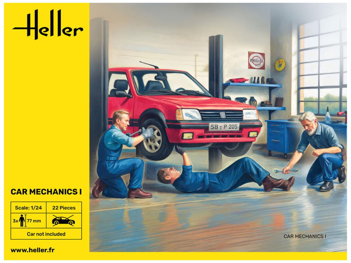 Heller 82755 Car Mechanics Workers Figures 1:24 Model Kit