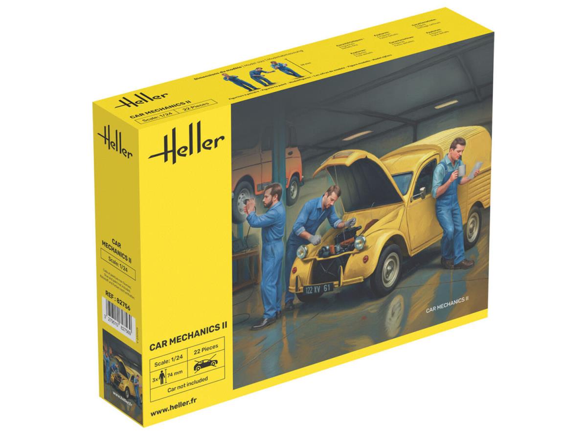 Heller 82756 Car Mechanics Workers Version 2 Figures 1:24 Model Kit