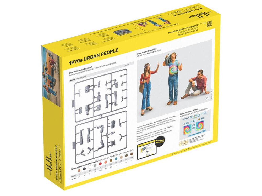 Heller 82757 1970s Urban People Figures 1:24 Model Kit