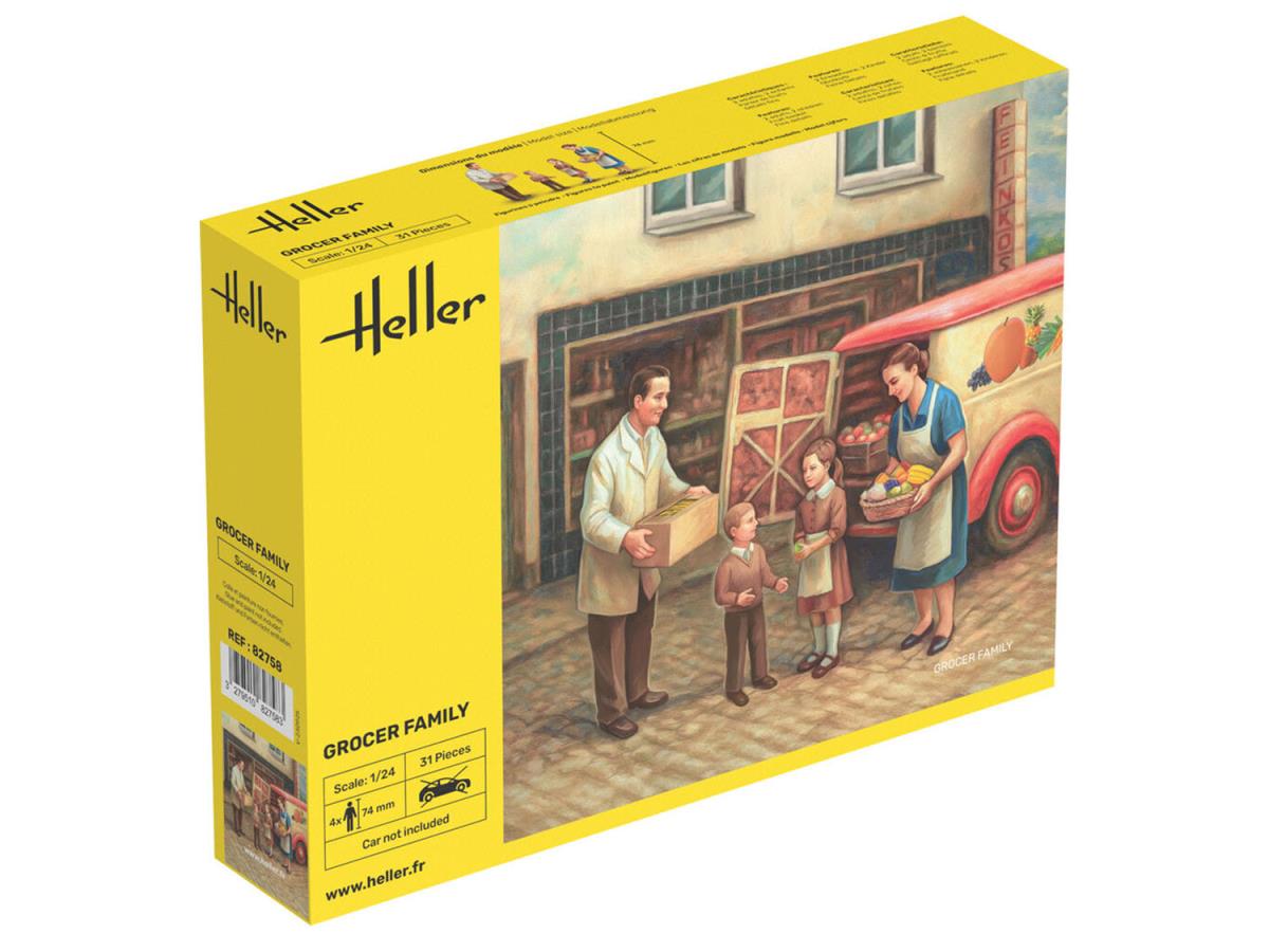 Heller 82758 Grocer Family Figures 1:24 Model Kit