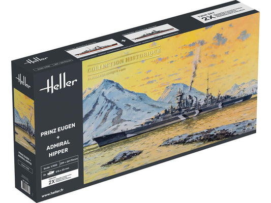 Heller 85083 Prince Eugen & Admiral Hipper 2-in-1 1:400 Model Kit