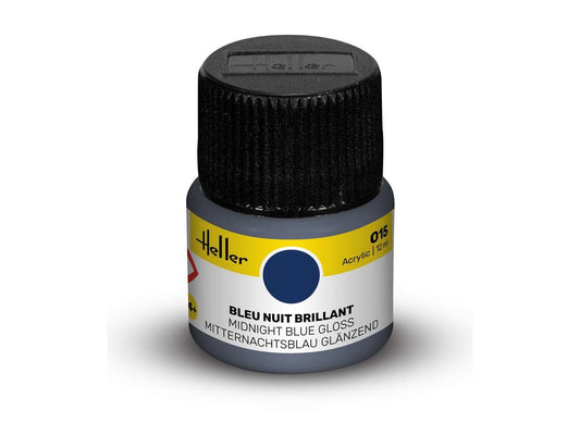 Heller 9015 015 Midnight Blue Gloss Acrylic Paint 12ml