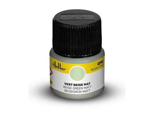 Heller 9090 090 Beige Green Matt Acrylic Paint 12ml