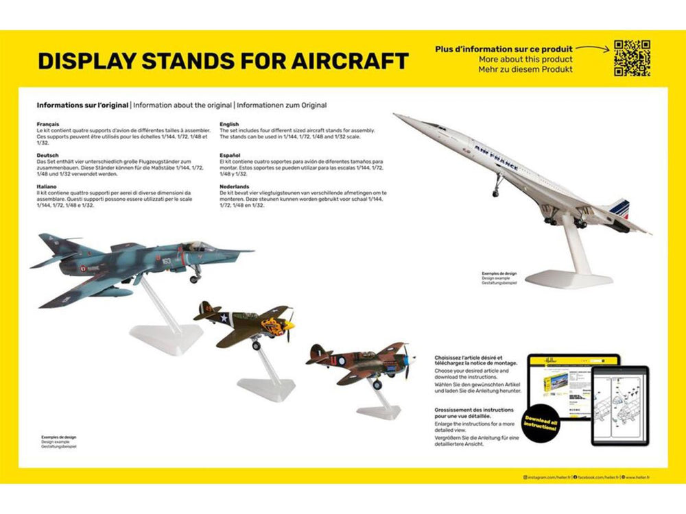 Heller 95200 Aircraft Display Stands Multi Scale