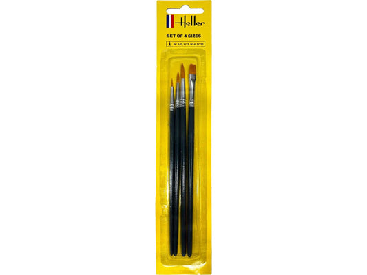 Heller 9901 Paint Brush Set (3/0, 3, 6, 10)