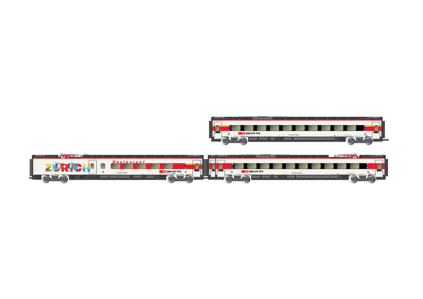 Arnold SBB Astoro RABe 503 018 ECE 190 Coach Set (3) VI HIN3510 N Gauge