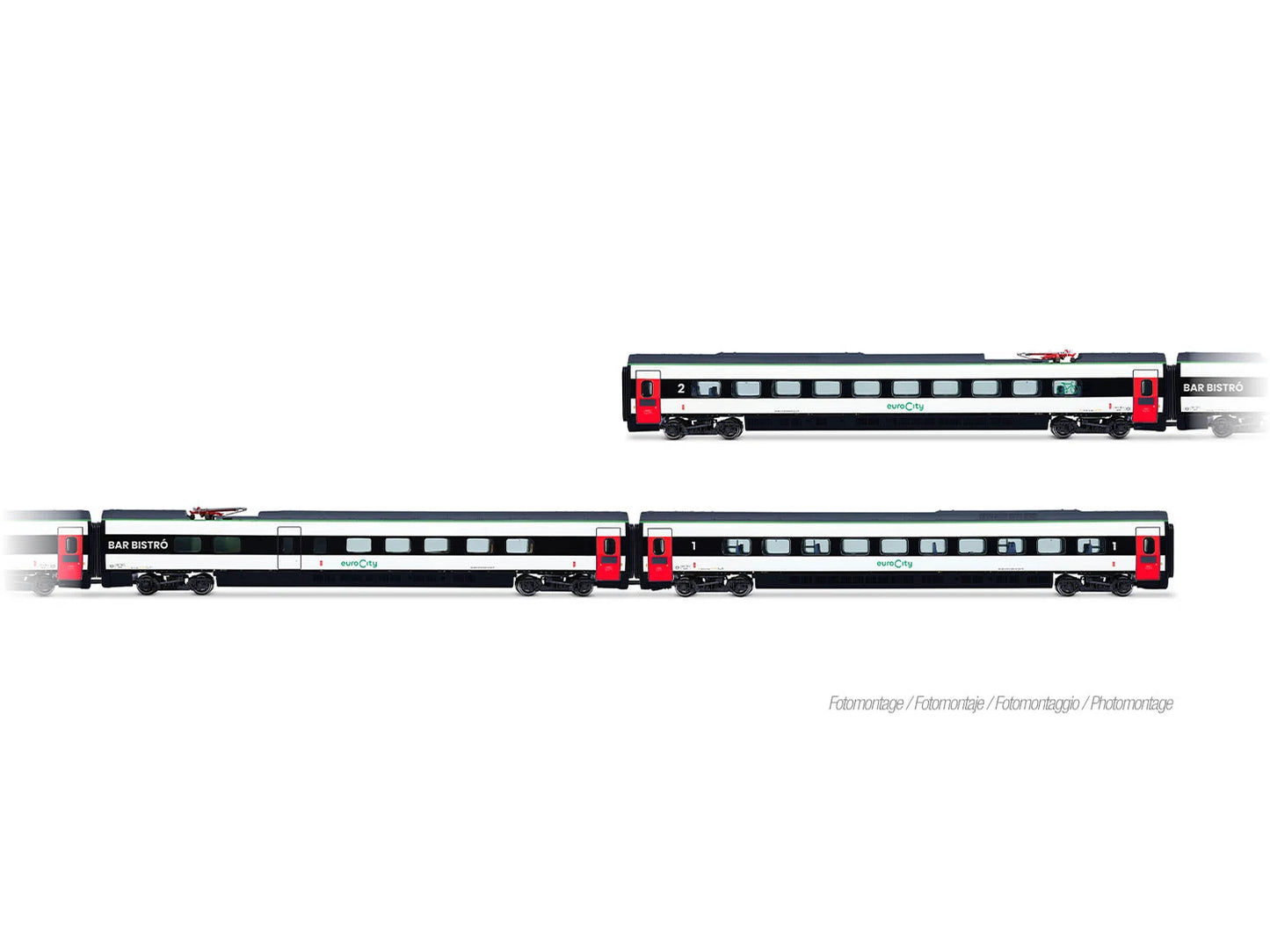 Arnold HIN3516 FS Trenitalia ETR 610 Eurocity Coach Set (3) VI N Gauge