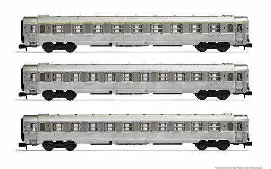 Arnold HIN4335 SNCF DEV Inox Coach Set (3) III N Gauge