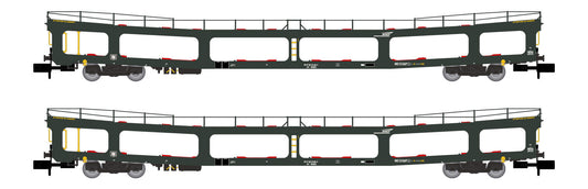 Arnold HIN4412  SNCF DD DEV66 Green Car Transporter Set (2) V N Gauge