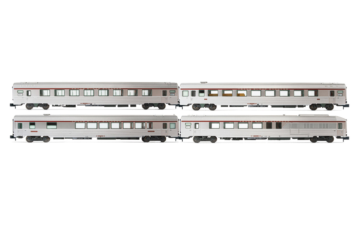 Arnold SNCF TEE Paris-Ruhr Coach Set Silver (3) IV HIN4444 N Gauge