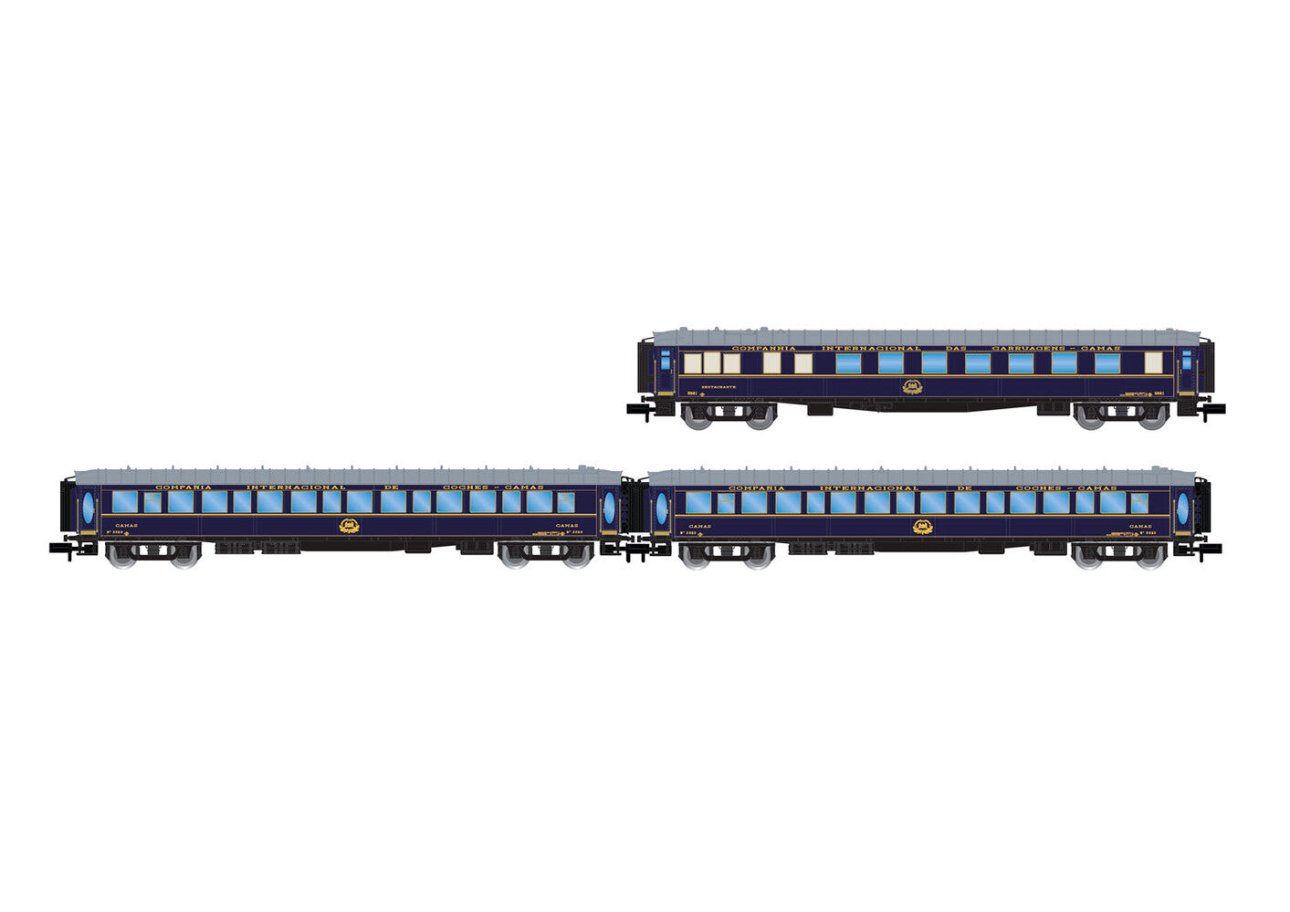 Arnold CIWL Castellano Expreso Coach Set (3) IV HIN4461 N Gauge