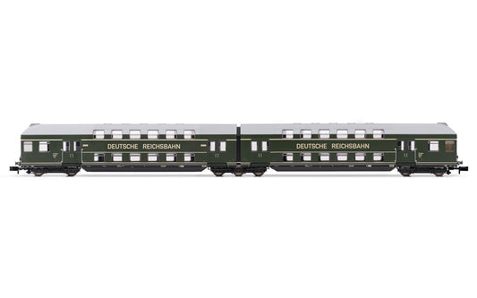 Arnold DR DB7 Bi-Level Coach Set (2) III N Gauge HIN4470