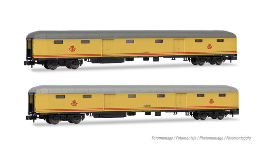 Arnold RENFE DGCT-2/DGCT-10 Postal Van Set (2pcs) IV HIN4506 N Gauge