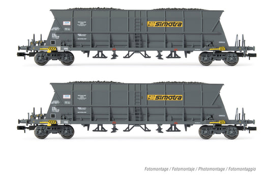 Arnold HIN6549  SNCF Faoos Simotra 4 Axle Coal Hopper Set (2) IV N Gauge