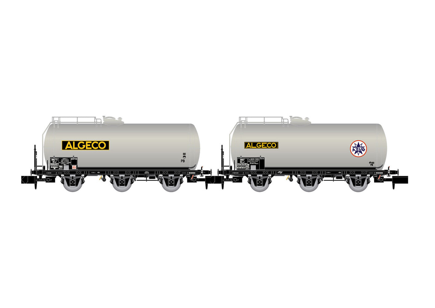 Arnold SNCF 3 Axle Tank Wagon Algeco Set (2) III HIN6607 N Gauge